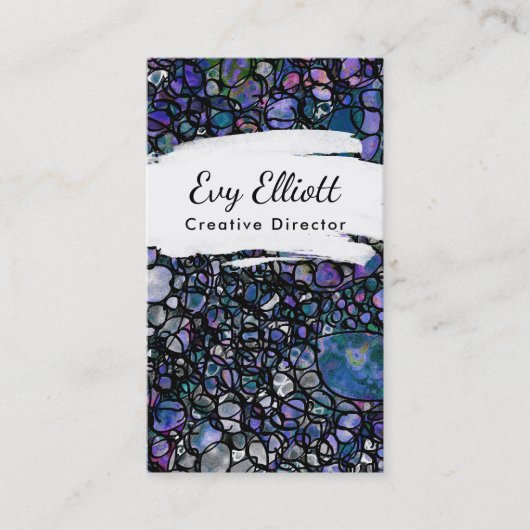 カラフル、円との汚い抽象美術 名刺 (正面)