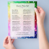 カラフル《写真》ぼけ味グリッターサービス価格表 チラシ (手)