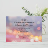 カラフル《写真》ぼけ味バースデーパーティ招待状 (スタンド正面)