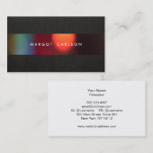 カラフル《写真》ぼけ味ブラックパーティーとイベントコーディネーター 名刺 (正面/裏面)