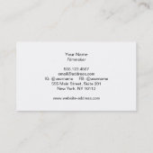 カラフル《写真》ぼけ味ブラックパーティーとイベントコーディネーター 名刺 (裏面)