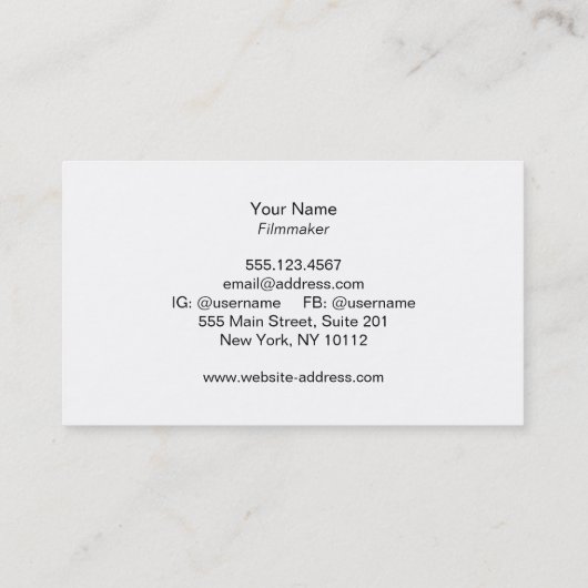 カラフル《写真》ぼけ味ブラックパーティーとイベントコーディネーター 名刺 (裏面)