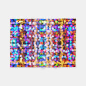 カラフル《写真》ぼけ味円パターン フリースブランケット (正面(横))