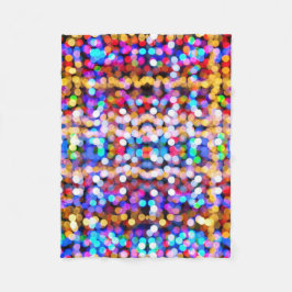 カラフル《写真》ぼけ味円パターン フリースブランケット