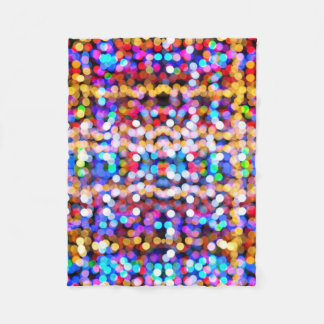 カラフル《写真》ぼけ味円パターン フリースブランケット