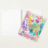 カラフル《写真》ぼけ味抽象芸術金ゴールドフレーム(&Butterfly) プランナー手帳 (ディスプレー)