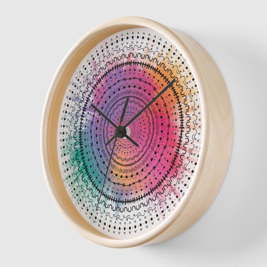 カラフル 壁時計 (傾斜)