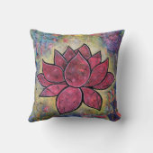 カラフル、平和なはす クッション (裏面)