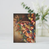 カラフル/感謝祭/コルヌコピア/秋 シーズンポストカード (スタンド正面)