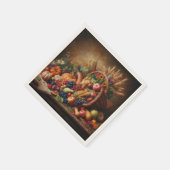 カラフル/感謝祭/コルヌコピア/秋 スタンダードカクテルナプキン (角)