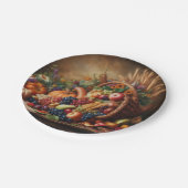 カラフル/感謝祭/コルヌコピア/秋 ペーパープレート (アングル)