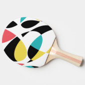 カラフル、抽象芸術、モダンおもしろい幾何学的パターン 卓球ラケット (横)