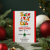 カラフル&日お洒落付のクリスマスパーティーを保存 招待状