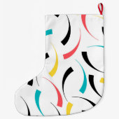 カラフル，明るい，モダントレンディーの都市グラフィック ラージクリスマスストッキング (裏面)