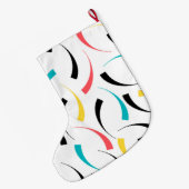 カラフル，明るい，モダントレンディーの都市グラフィック ラージクリスマスストッキング (裏面 (吊り時))