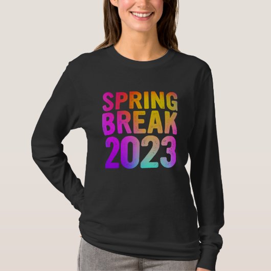 カラフル 春休み 2023 スタイル マッチング グループ Tシャツ (正面)