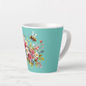 カラフル、春/フローラ カフェラテマグ (右アングル)