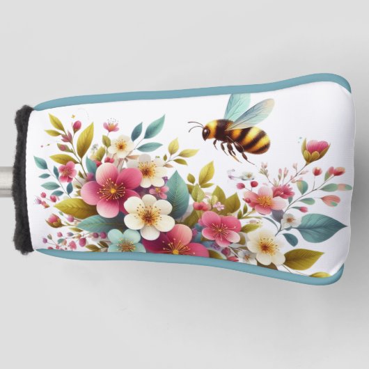 カラフル、春/フローラ ゴルフヘッドカバー (正面)