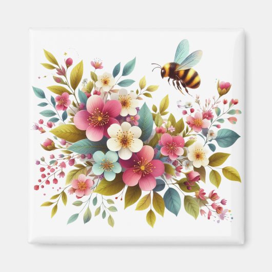 カラフル、春/フローラ マグネット (正面)