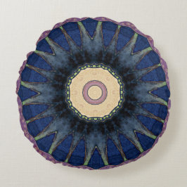 カラフル、曼荼羅インスパイアレトロ ラウンドクッション