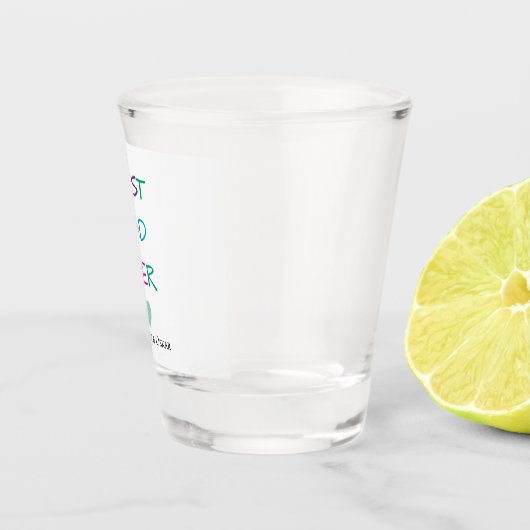 カラフル「最高のパパ・エバー」 -おもしろいと心のこもった贈り物 ショットグラス (右)