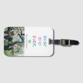 カラフル「最高のパパ・エバー」 -おもしろいと心のこもった贈り物 ラゲッジタグ (正面横)