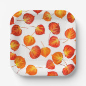 カラフル《植物》アスペン紅葉 ペーパープレート (正面)