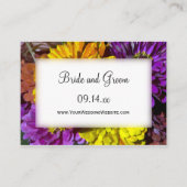 カラフル《植物》百日草花結婚のWebサイトカード エンクロージャーカード (正面)