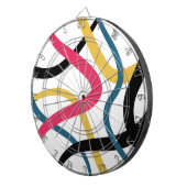 カラフル，混沌とはっきりした鮮やかモダングラフィックアート ダーツボード (正面右)