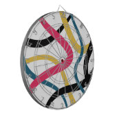 カラフル，混沌とはっきりした鮮やかモダングラフィックアート ダーツボード (正面左)