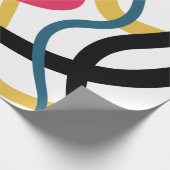 カラフル，混沌とはっきりした鮮やかモダングラフィックアート ラッピングペーパー (角)