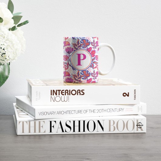 カラフル,熱帯花の模様 コーヒーマグカップ