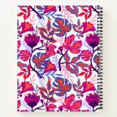 カラフル，熱帯花の模様 ノートブック (裏面)