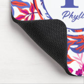 カラフル，熱帯花の模様 マウスパッド (コーナー)