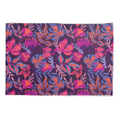 カラフル，熱帯花の模様 枕カバー (裏面)