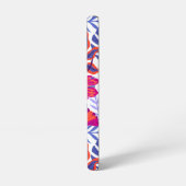 カラフル，熱帯花の模様 SAMSUNG GALAXYケース (左側面)