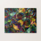 カラフル、目まぐるしい抽象美術 ジグソーパズル (横)