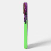 カラフル+紫ネオン緑のシックな大理石クール石 Case-Mate iPhoneケース (裏面 / 左)