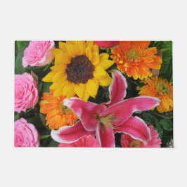 カラフル+花、ガーデン+格言、カラ+ l ドアマット