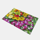 カラフル+花、ガーデン+格言、 ドアマット (アングル)