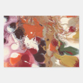 カラフル 芸術的な 絵画的な 抽象的な パターン ラッピングペーパーシート (正面2)