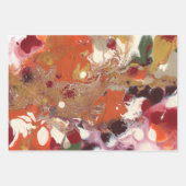 カラフル 芸術的な 絵画的な 抽象的な パターン ラッピングペーパーシート (正面)