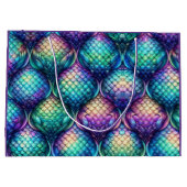 カラフル/虹色水中競技はかりで測 ラージペーパーバッグ (裏面)