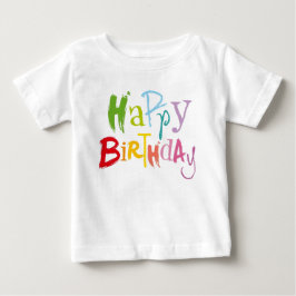 カラフル 誕生日 キッズTシャツ ベビーTシャツ