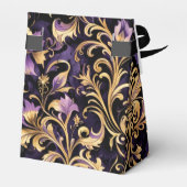 カラフル、豪華、紫と金 フェイバーボックス (裏面サイド)