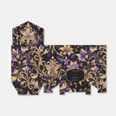 カラフル、豪華、紫と金 フェイバーボックス (折り畳みなし)