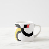 カラフル，都市，トレンディー，幾何モダン芸術 エスプレッソカップ (右)