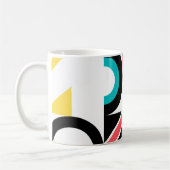 カラフル，都市，トレンディー，幾何モダン芸術 コーヒーマグカップ (左)