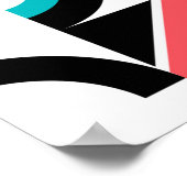 カラフル,都市,トレンディー,幾何モダン芸術 ポスター (角)