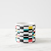 カラフル,都市,モダン,トレンディー幾何学的パターン エスプレッソカップ (正面)